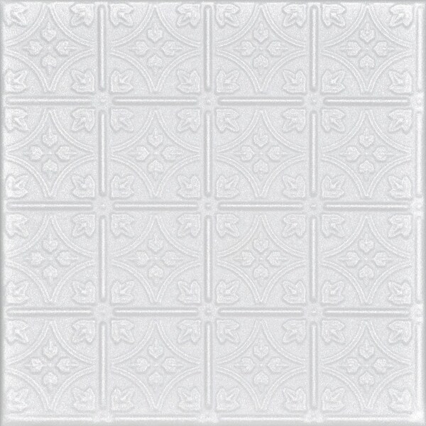 A La Maison Ceilings Emma's Flowers 20in x 20in 8Pack Plain White